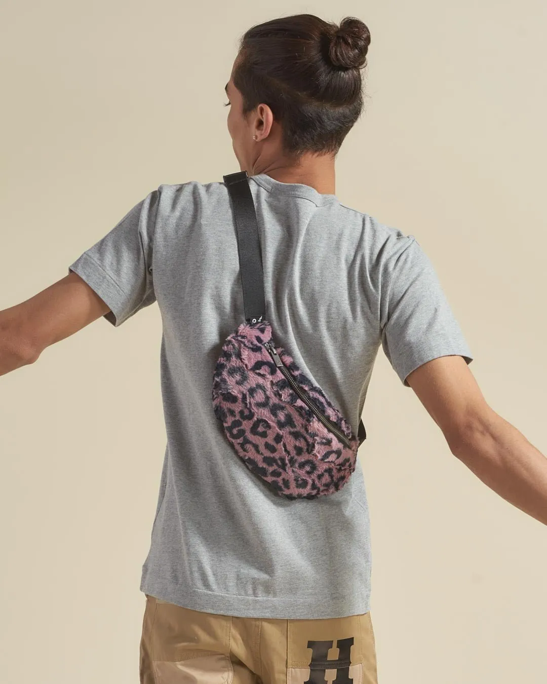 Lavender Leopard ULTRA SOFT Faux Fur Fanny Pack