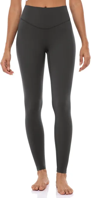 Lavento Women's All Day Soft Light Yoga Leggings 25" - No Front Seam Workout Legging Active Tights