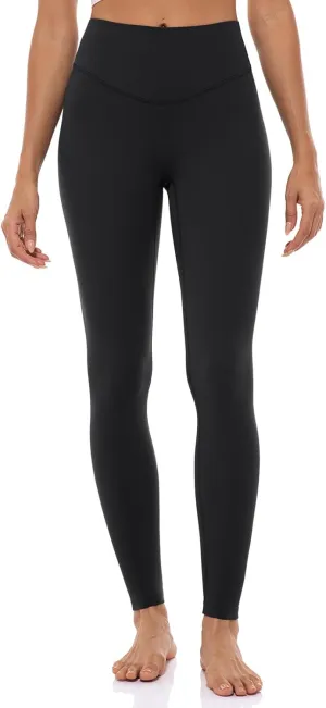 Lavento Women's All Day Soft Light Yoga Leggings 25" - No Front Seam Workout Legging Active Tights