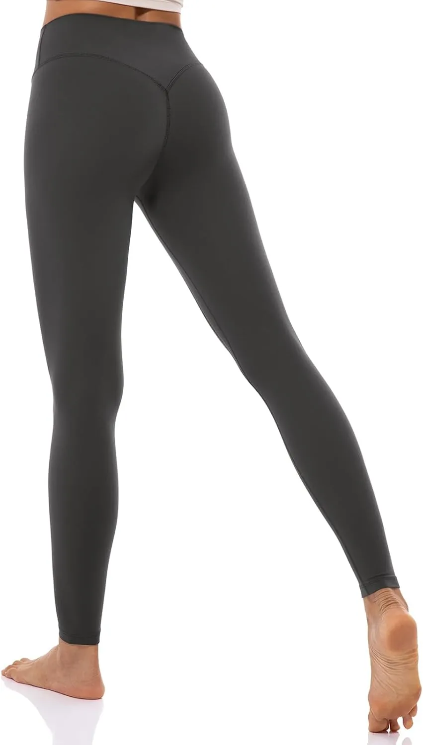 Lavento Women's All Day Soft Light Yoga Leggings 25" - No Front Seam Workout Legging Active Tights