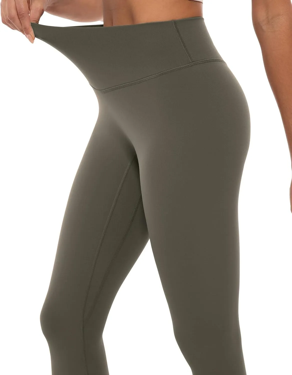 Lavento Women's All Day Soft Light Yoga Leggings 25" - No Front Seam Workout Legging Active Tights