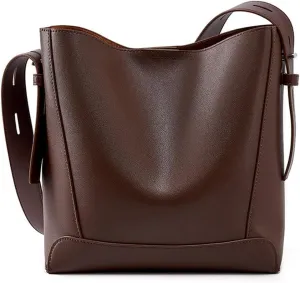Leather Crossbody Bucket Hobo Bags,Fashion Shoulder Bag,Top Handle Handbag, with Multi functional Storage