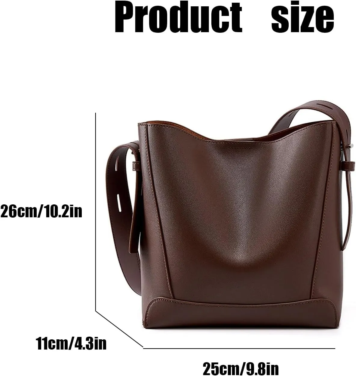 Leather Crossbody Bucket Hobo Bags,Fashion Shoulder Bag,Top Handle Handbag, with Multi functional Storage