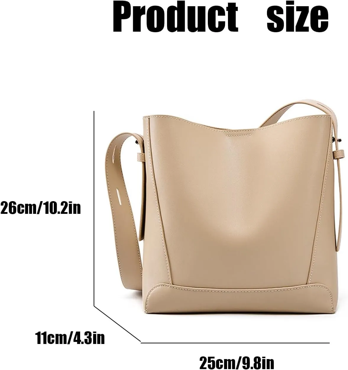 Leather Crossbody Bucket Hobo Bags,Fashion Shoulder Bag,Top Handle Handbag, with Multi functional Storage