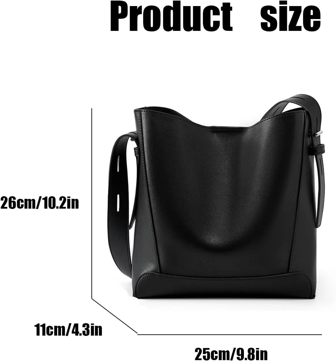 Leather Crossbody Bucket Hobo Bags,Fashion Shoulder Bag,Top Handle Handbag, with Multi functional Storage
