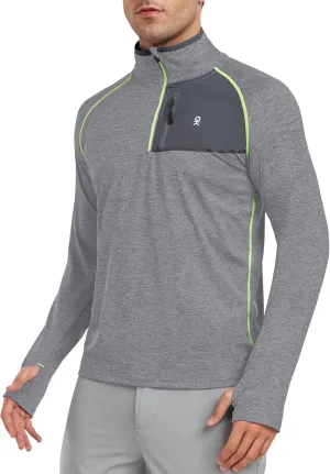Little Donkey Andy Men's Long Sleeve Quick Dry Lightweight Running Exercise Sports T-Shirt Top