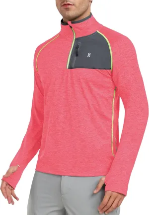 Little Donkey Andy Men's Long Sleeve Quick Dry Lightweight Running Exercise Sports T-Shirt Top