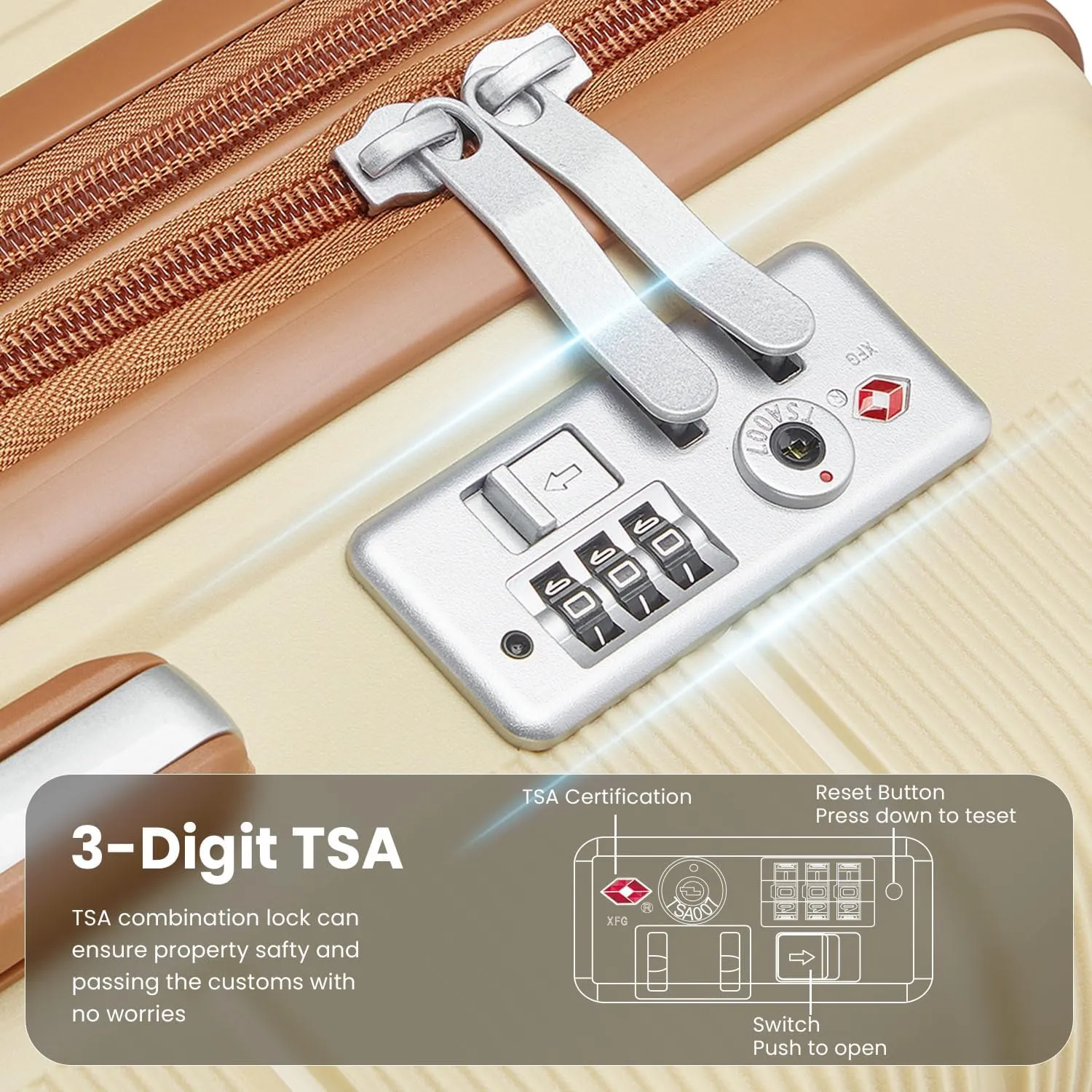 Luggage Sets 4 Piece (14"/20"/24"/28") PP Lightweight & Durable Expandable suitcase