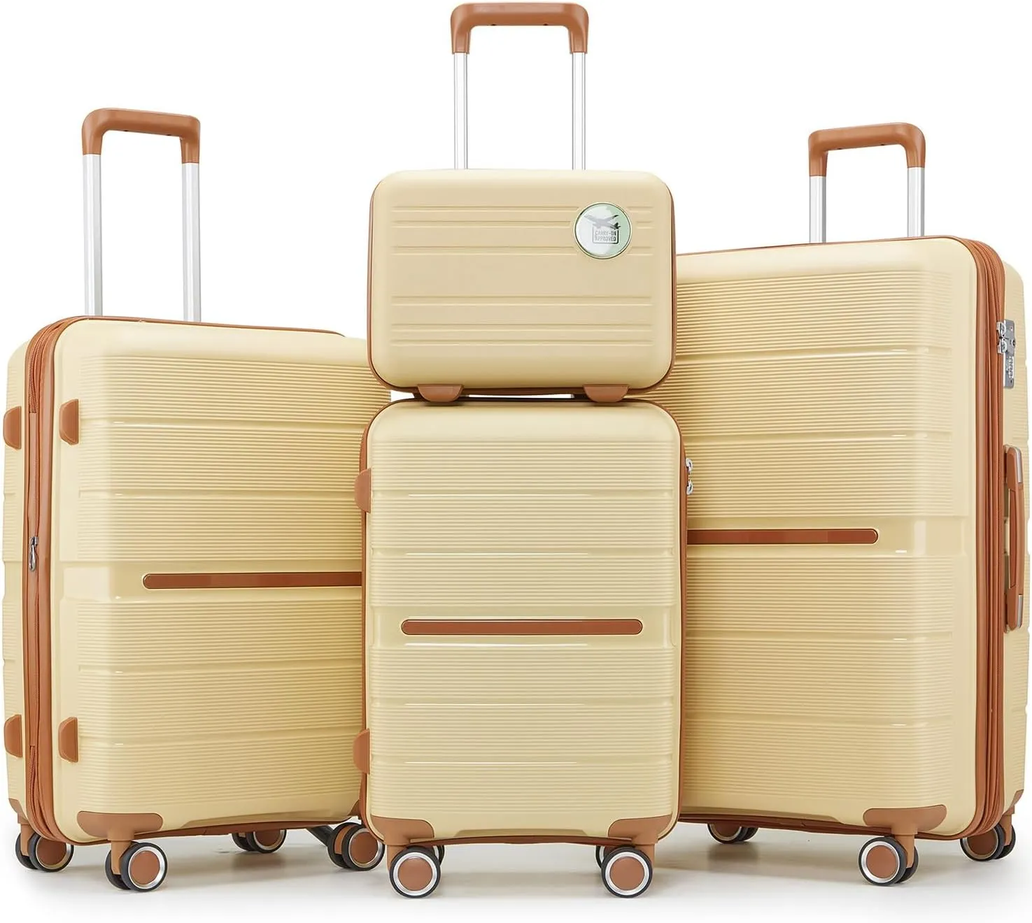 Luggage Sets 4 Piece (14"/20"/24"/28") PP Lightweight & Durable Expandable suitcase