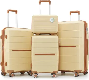 Luggage Sets 4 Piece (14"/20"/24"/28") PP Lightweight & Durable Expandable suitcase