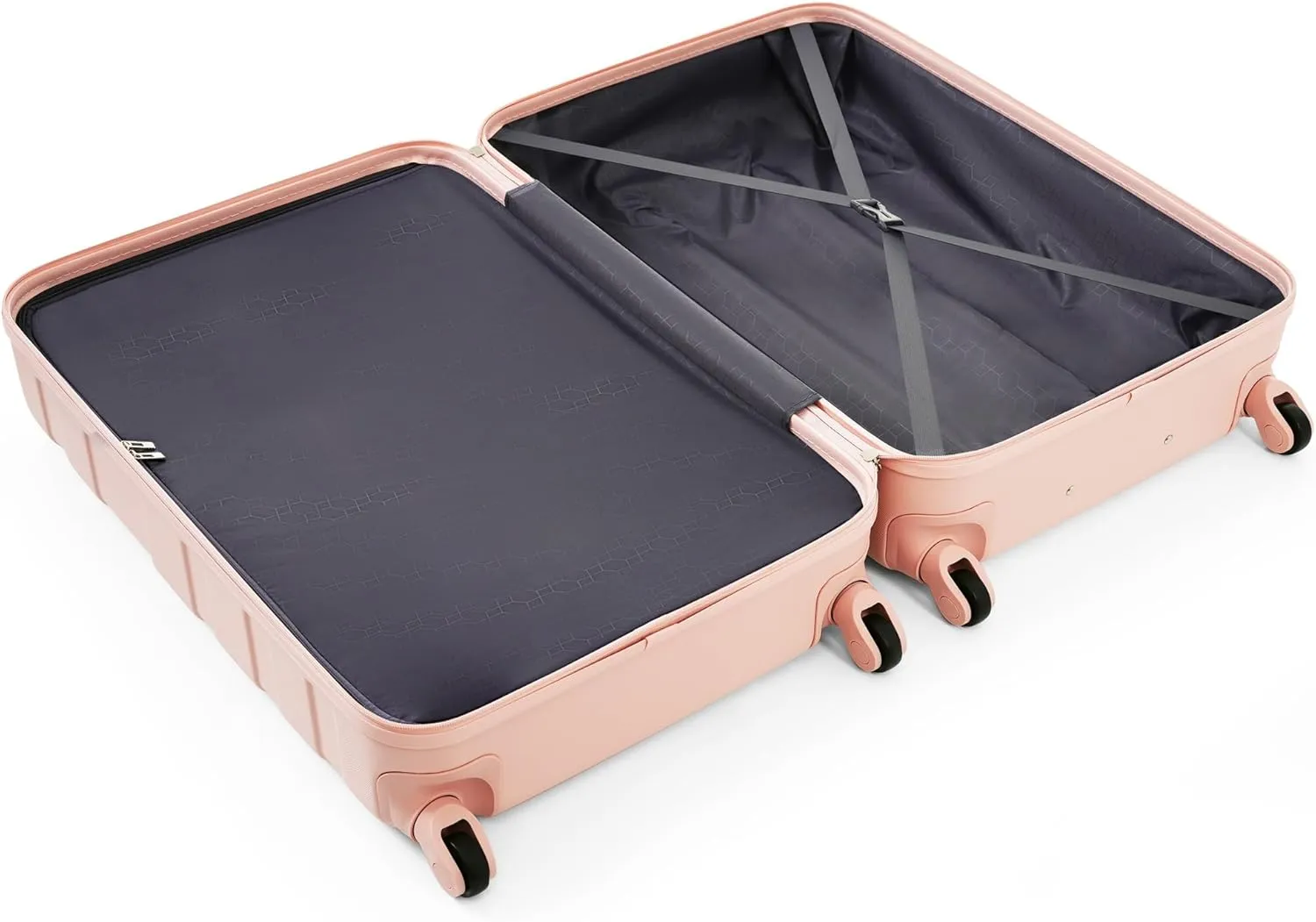 Luggage Sets New Model Expandable ABS Hardshell 3pcs Clearance Luggage Hardside Lightweight Durable Suitcase sets Spinner Wheels Suitcase with TSA Lock 20''24''28''(Pink)