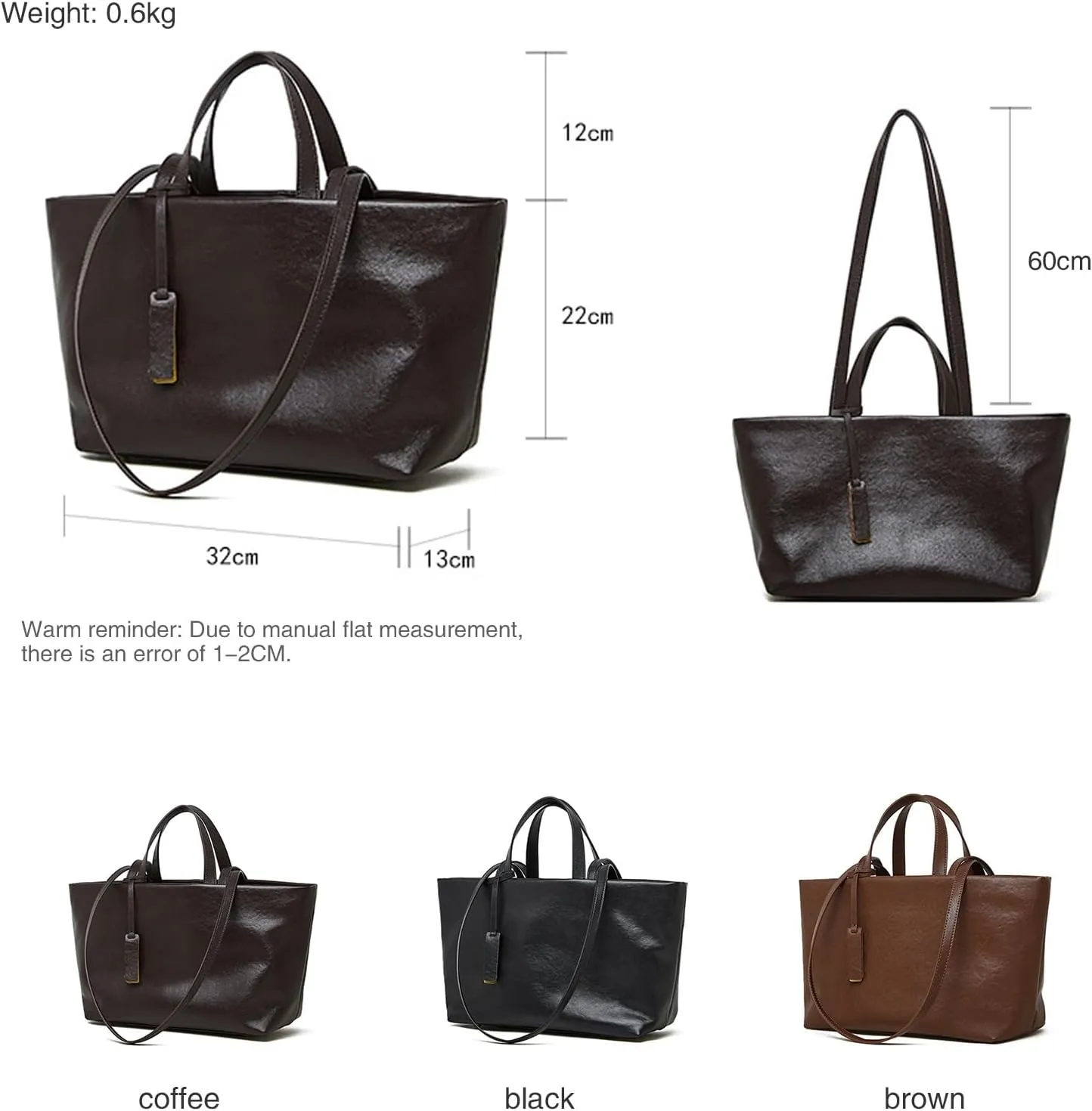 luxury Genuine Leather Women Tote Bag Soft Handbags Vintage Shoulder Purses Fashion Top Handle Bag Large Capacity