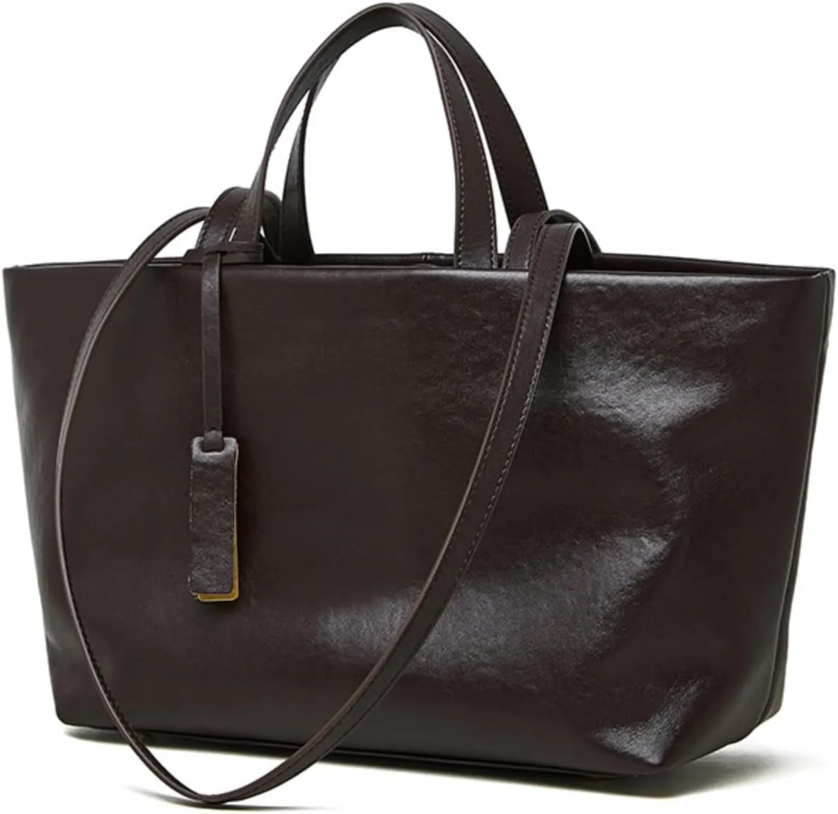 luxury Genuine Leather Women Tote Bag Soft Handbags Vintage Shoulder Purses Fashion Top Handle Bag Large Capacity