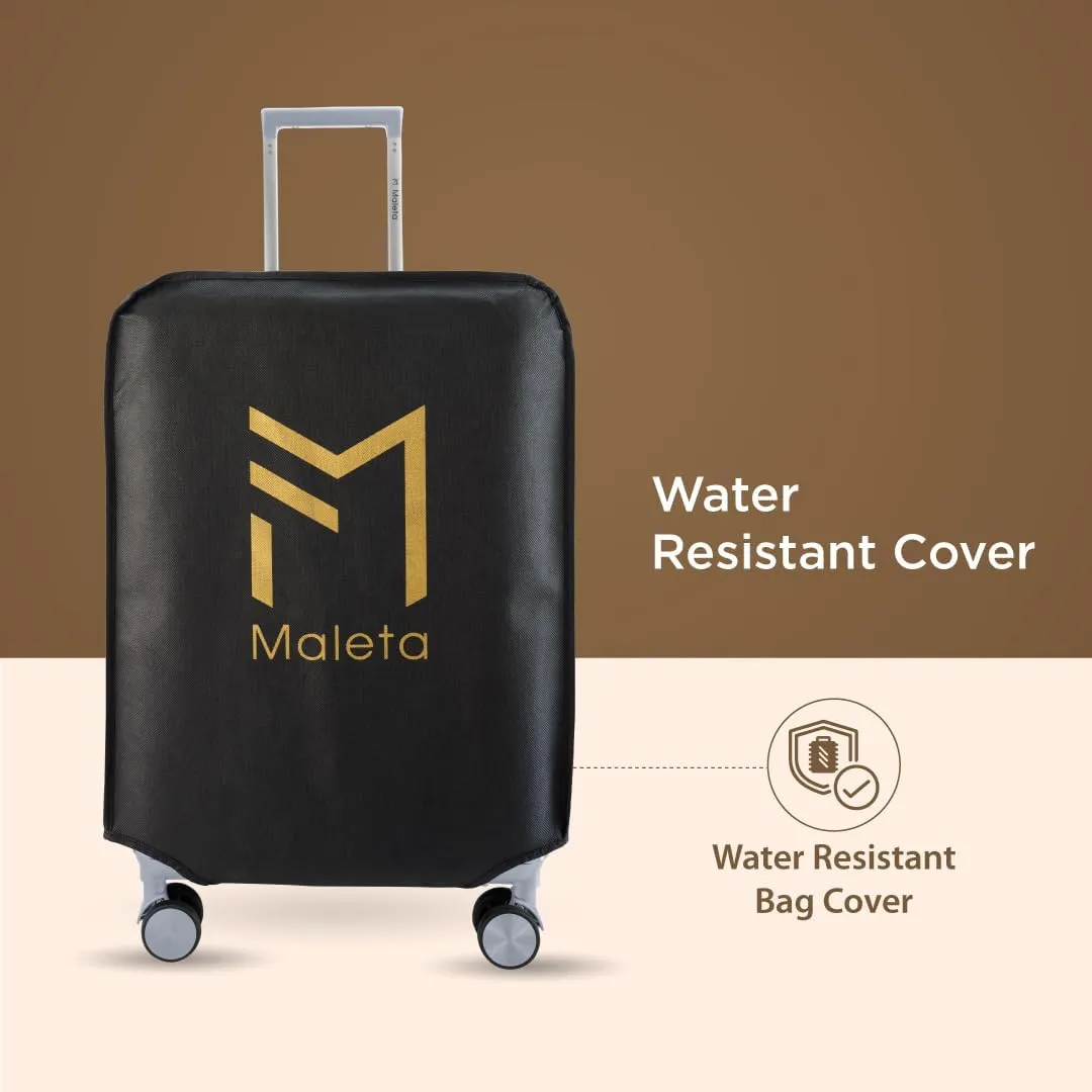 Maleta Crown Series Cabin Trolley Bag Aluminium Frame, 20 inch, 8 Spinner Wheels, Dual TSA Lock Trolley Bags for Travel Suitcase for Travel Bags for Travelling (Silver, Cabin-Small)