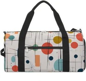 Mens Womens Gym Bag, Modern Mid Century Print Duffle Bags,travel Gym Duffle Bag,garment Duffle Bag,gym Bag with Shoe Compartment