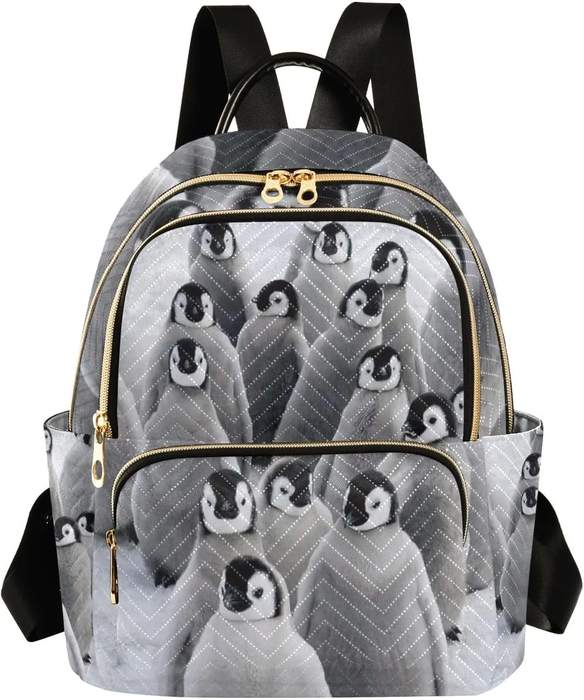 Mini Backpack for Women Penguins Family Small Purse Daypacks Stylish Bags Lightweight Travel Backpacks for College Shopping Work Dating