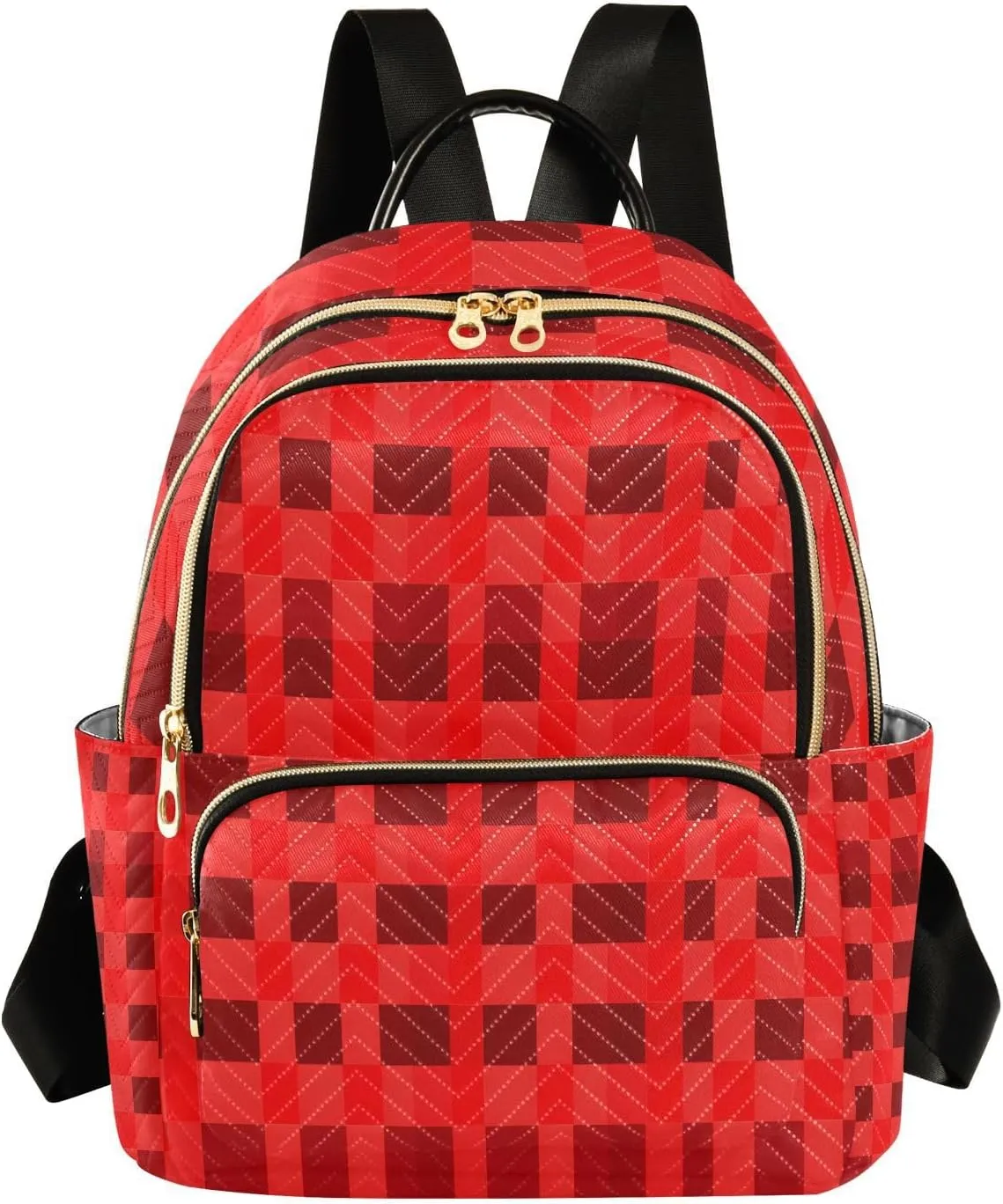 Mini Backpack for Women Redbuffalocheck Pattern Small Purse Daypacks Stylish Bags Lightweight Travel Backpacks for College Shopping Work Dating