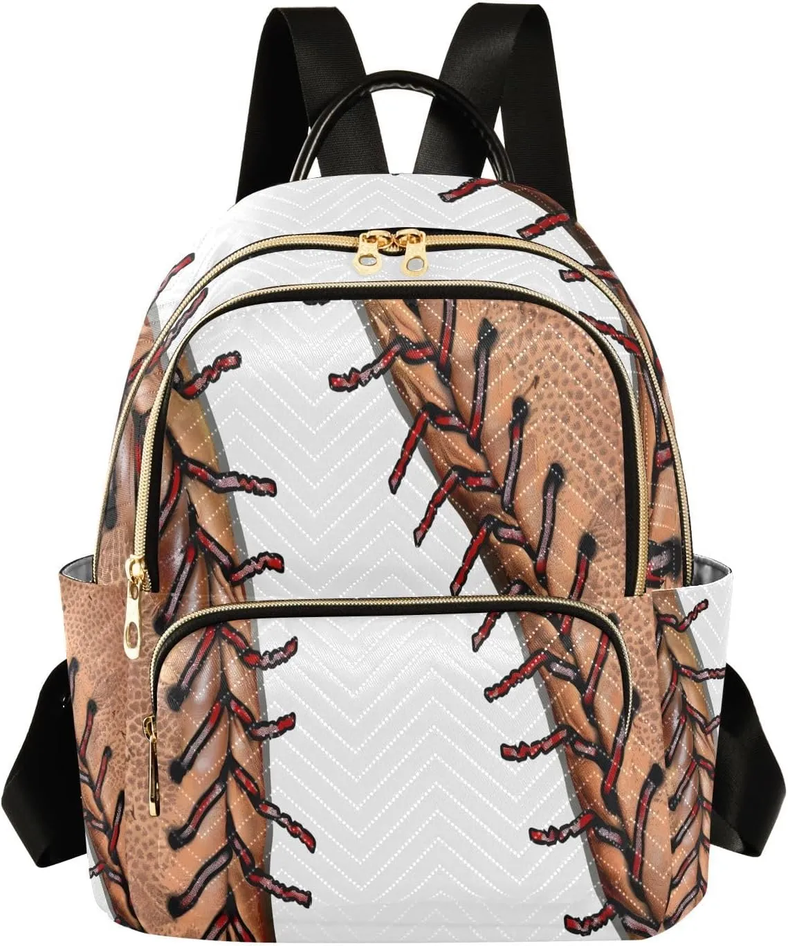 Mini Backpack for Women Retro Baseball Pattern Small Purse Daypacks Stylish Bags Lightweight Travel Backpacks for College Shopping Work Dating