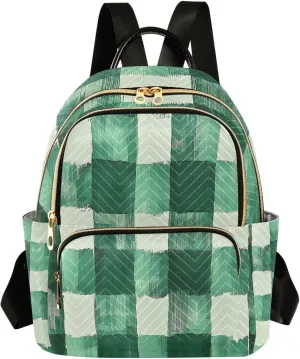 Mini Backpack for Women Stroke Check Pattern Small Purse Daypacks Stylish Bags Lightweight Travel Backpacks for College Shopping Work Dating