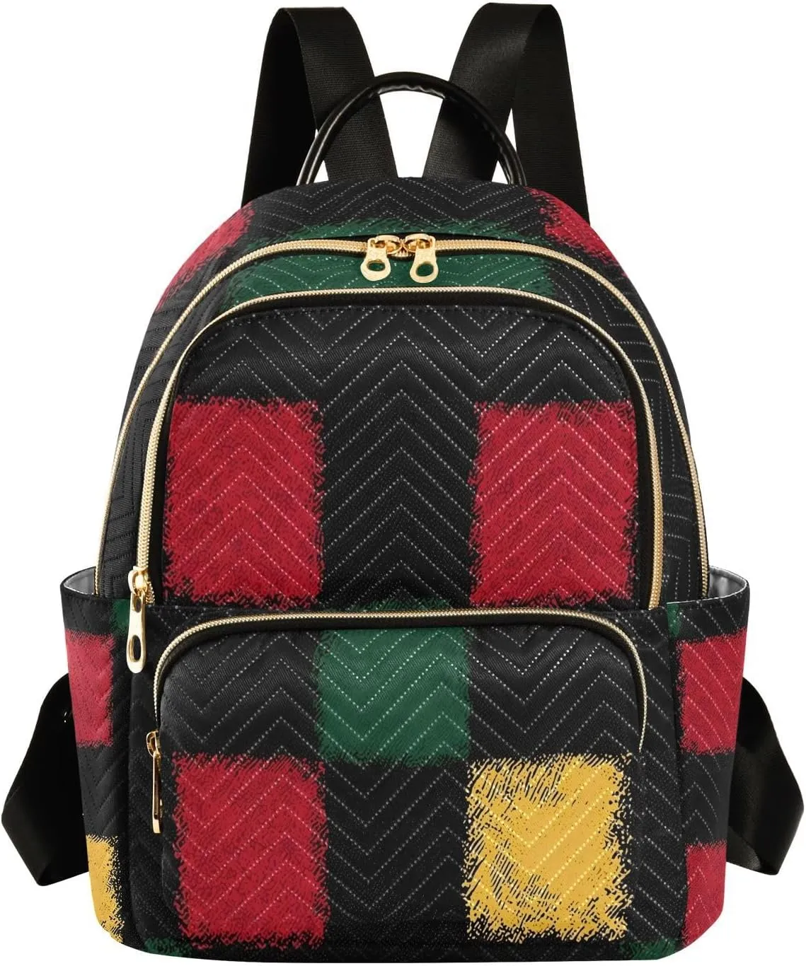 Mini Backpack for Women Textured Plaid Pattern Small Purse Daypacks Stylish Bags Lightweight Travel Backpacks for College Shopping Work Dating