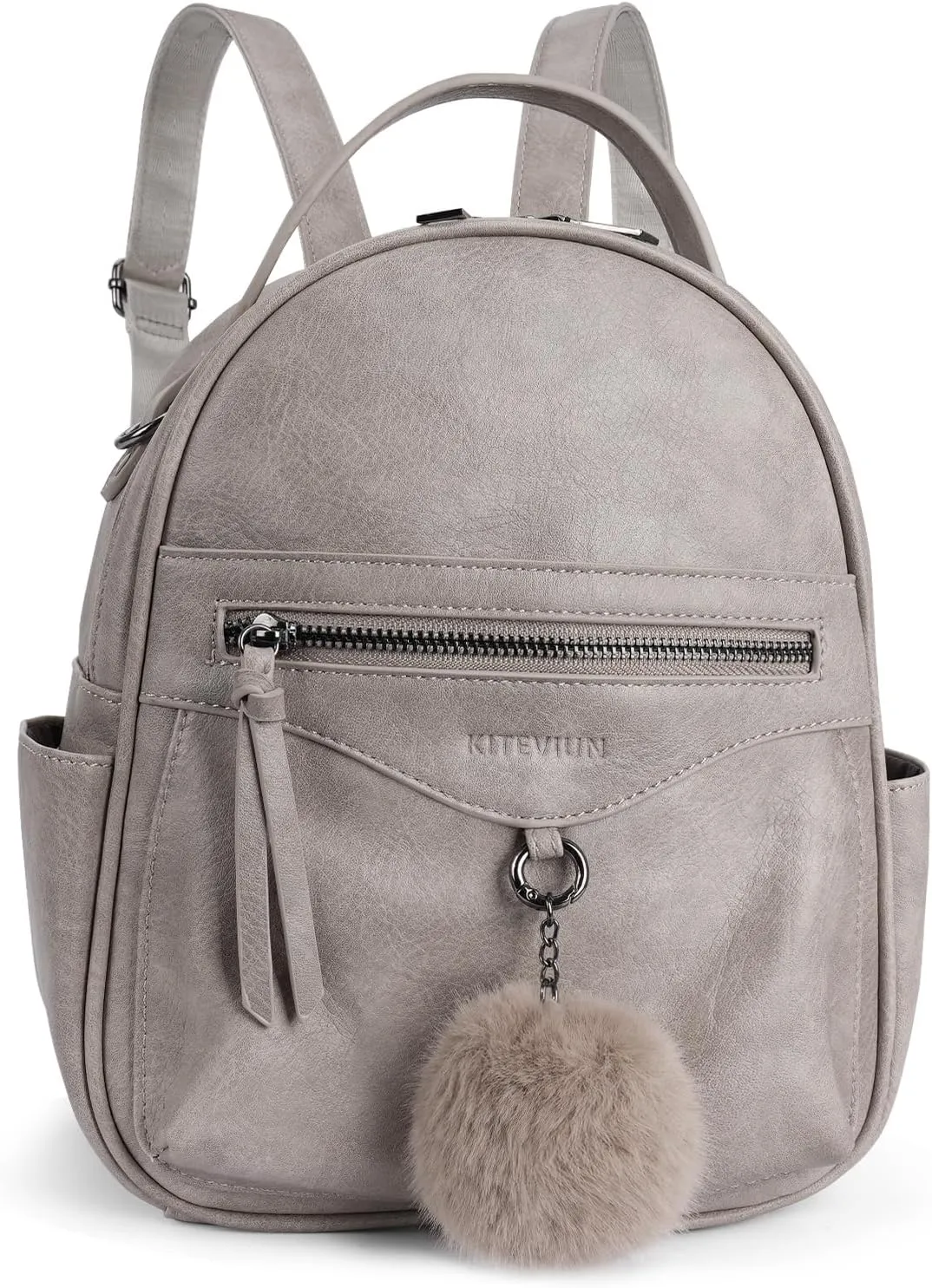 Mini Backpack Purse for Women Fashion Cute Small Travel Backpacks Pompom Daypacks Shoulder Handbag