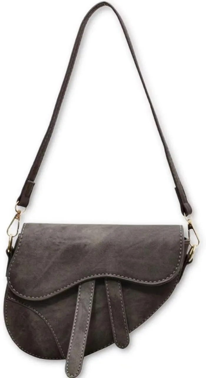 Mini Saddle Shoulder Bags for Women Trendy Clutch Purse Small Crossbody Bag Satchel Bags Handbag PU Vegan Leather