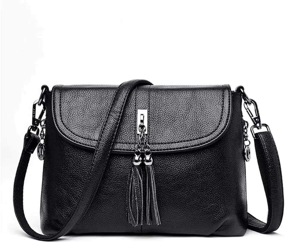 MINTEGRA Crossbody Bag for Women with Tassel Functional Shoulder Purse Saddle Messenger Bag
