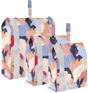 Modern Flower Floral Packing Cubes for Travel 3 Set Compression Packing Cubes Suitcase Organizer for Travel Accessories