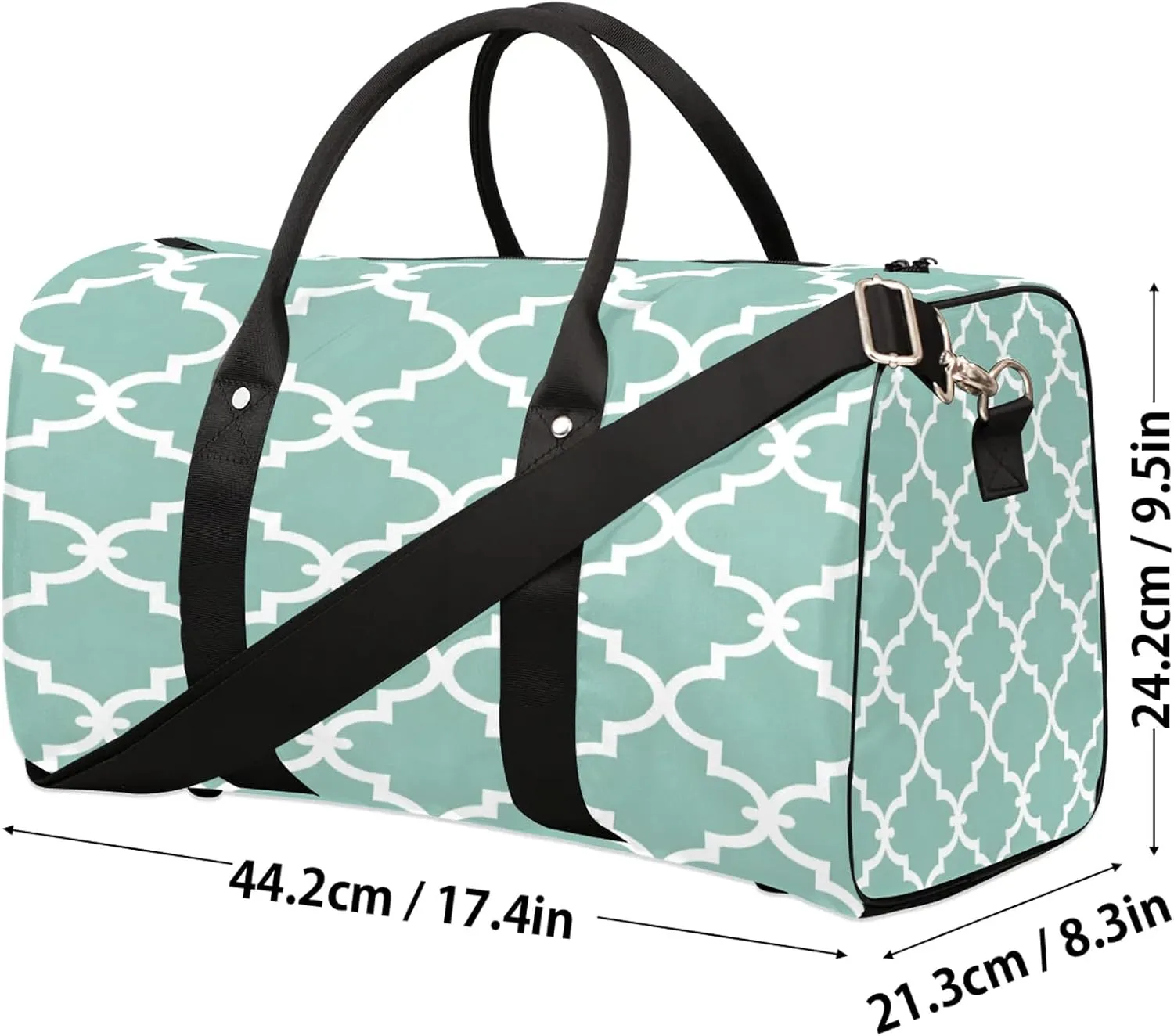 Morocco Modern Travel Duffle Bag, Sports Gym Bags for Women Men, Carry On Weekender Overnight Workout Airplane Trips Bag