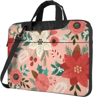 Nature Flower Modern 13-15.6 Inch Laptop Bag For Man And Women, Computer Messenger Bag, Trendy Shoulder Strap Design