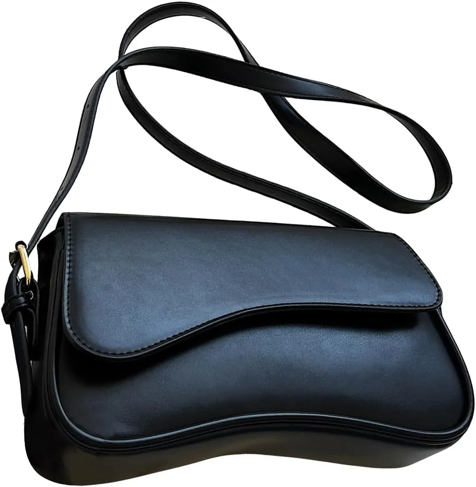 OYOANGLE Women's Pu Leather Flap Shoulder Bags Classic Hobo Clutch Purse Handbag Purses with Zipper Closure