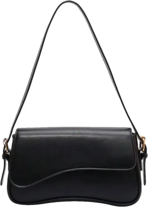 OYOANGLE Women's Pu Leather Flap Shoulder Bags Classic Hobo Clutch Purse Handbag Purses with Zipper Closure