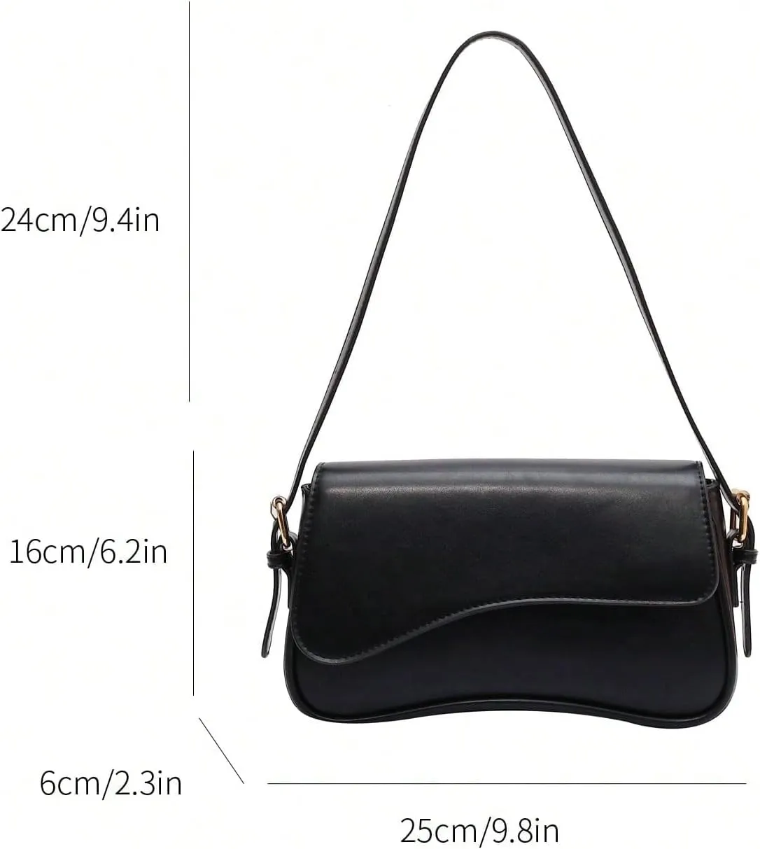 OYOANGLE Women's Pu Leather Flap Shoulder Bags Classic Hobo Clutch Purse Handbag Purses with Zipper Closure
