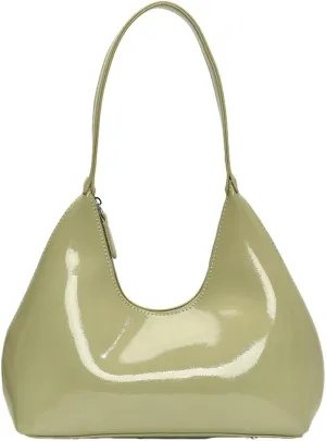Patent Crescent Shoulder Bags Retro Classic Clutch Hobo Tote Bag Satchel Purse for Going out