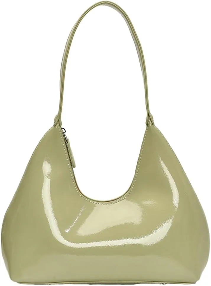 Patent Crescent Shoulder Bags Retro Classic Clutch Hobo Tote Bag Satchel Purse for Going out