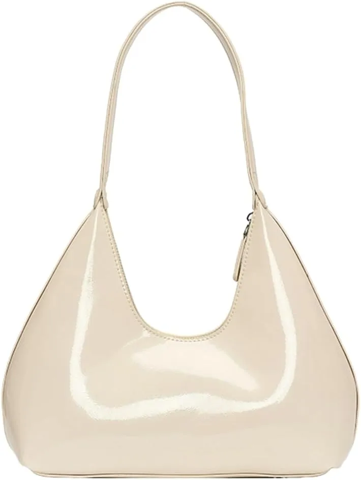Patent Crescent Shoulder Bags Retro Classic Clutch Hobo Tote Bag Satchel Purse for Going out