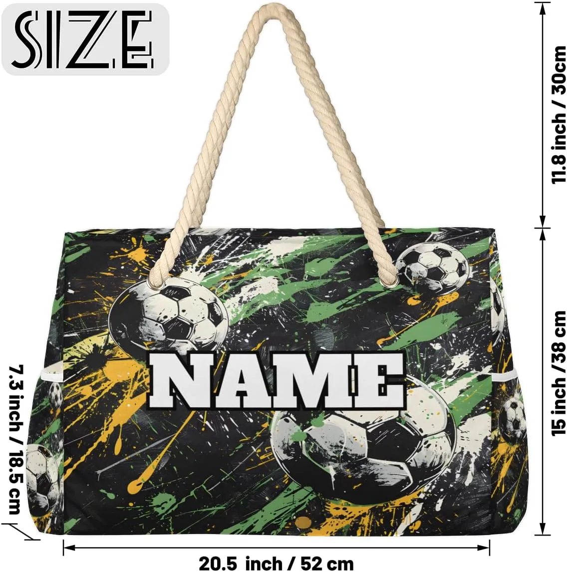 Personalized Beach Bag for Women, Large Beach Tote with Zipper, Waterproof Sandproof Pool Swim Bags