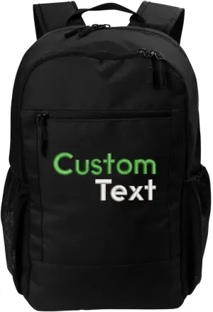 Personalized Daily Commute Business Backpacks, Black - Your Name - Customized Casual Computer Backpack for Business