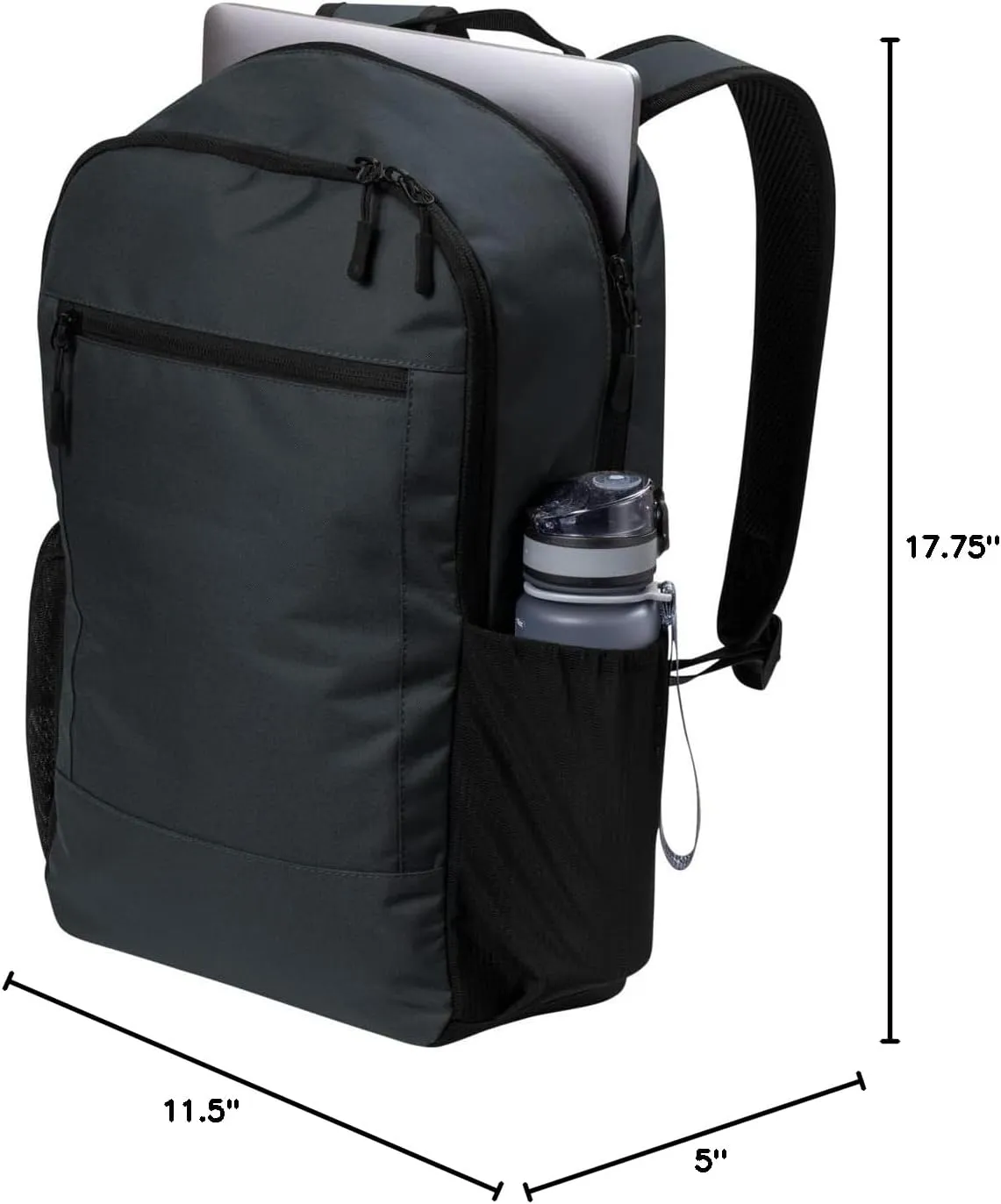 Personalized Daily Commute Business Backpacks, Grey - Your Name - Customized Casual Computer Backpack for Business