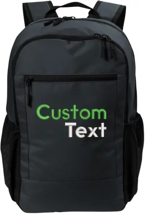 Personalized Daily Commute Business Backpacks, Grey - Your Name - Customized Casual Computer Backpack for Business
