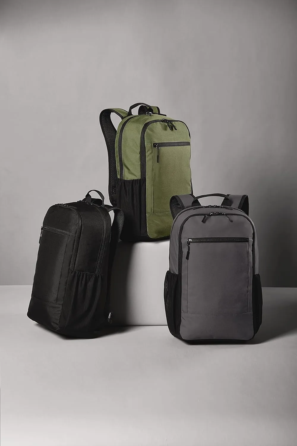 Personalized Daily Commute Business Backpacks, Grey - Your Name - Customized Casual Computer Backpack for Business