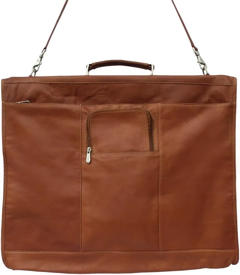 Piel Colombian Leather Elite Garment Bag Brown
