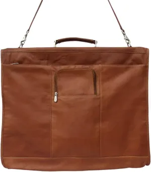 Piel Colombian Leather Elite Garment Bag Brown
