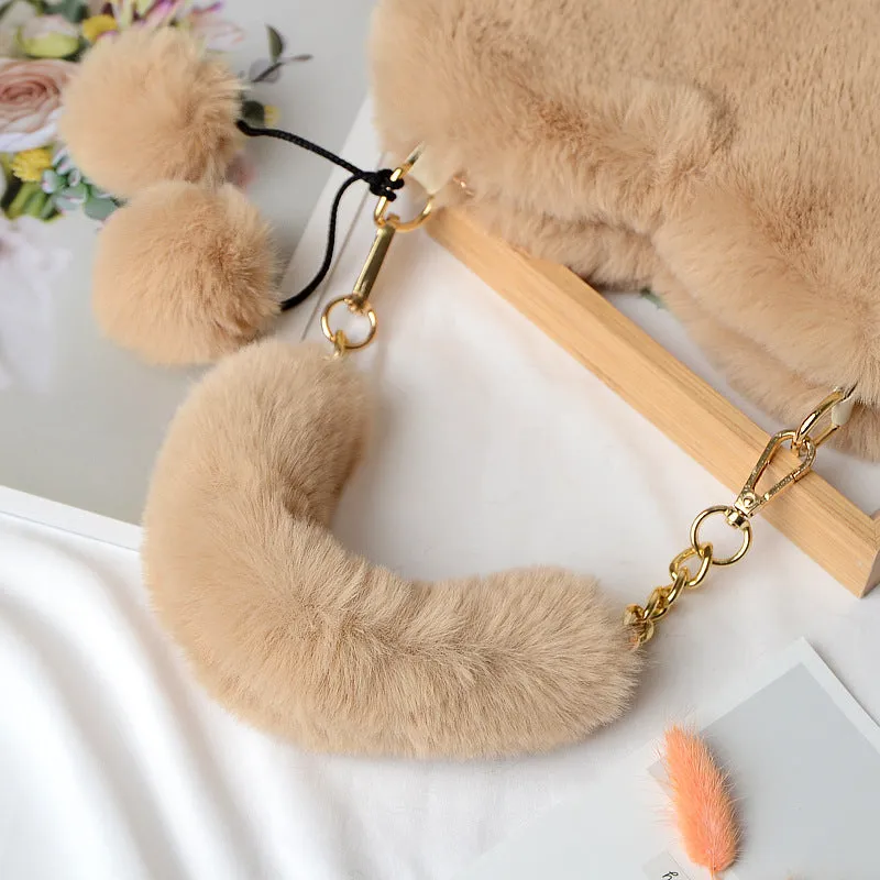 Plush Heart Shaped Clutch Bag