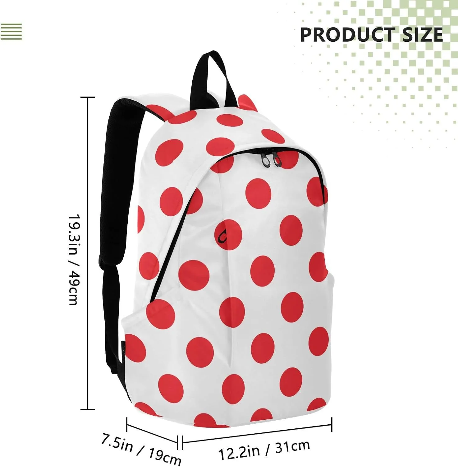 Polka Dot Red White Travel Laptop Backpack for Women Flight Approved Backpacks Durable Computer Backpack Nurse Bag for Men Work Travel Airplanes Business Weekend
