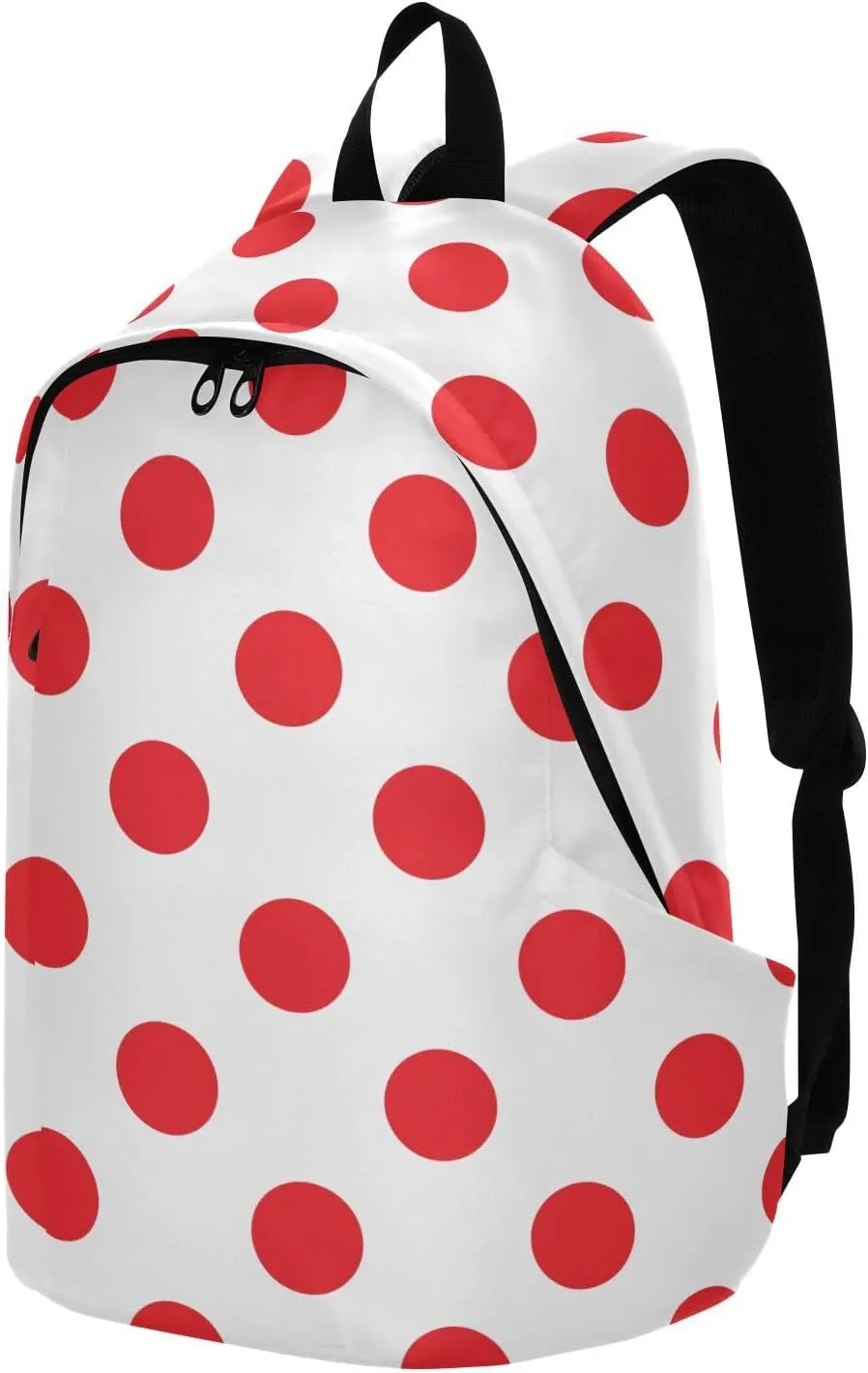 Polka Dot Red White Travel Laptop Backpack for Women Flight Approved Backpacks Durable Computer Backpack Nurse Bag for Men Work Travel Airplanes Business Weekend