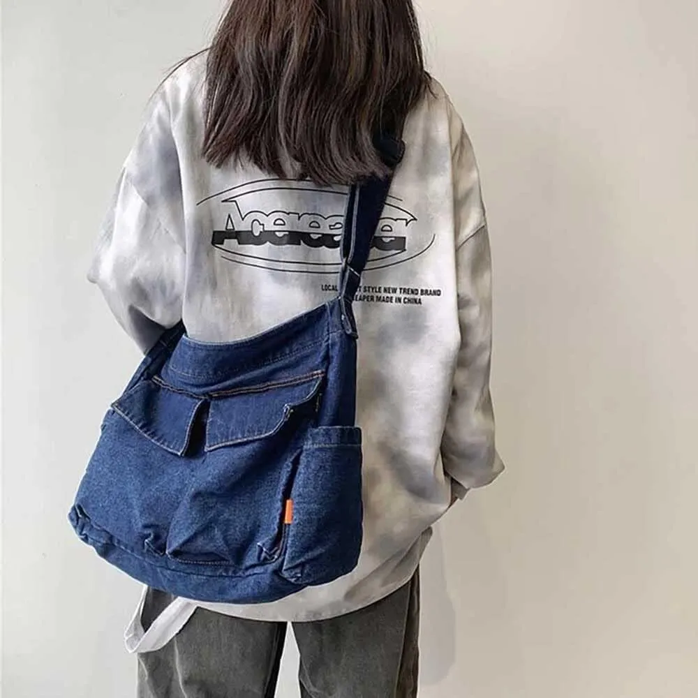 Purse Canvas Sling Bag Aesthetic Tote Large Handbags Fairy Grunge Hipster Hobo Boho Hippie Crossbody Bag