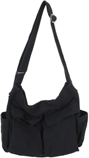 Purse Canvas Sling Bag Aesthetic Tote Large Handbags Fairy Grunge Hipster Hobo Boho Hippie Crossbody Bag