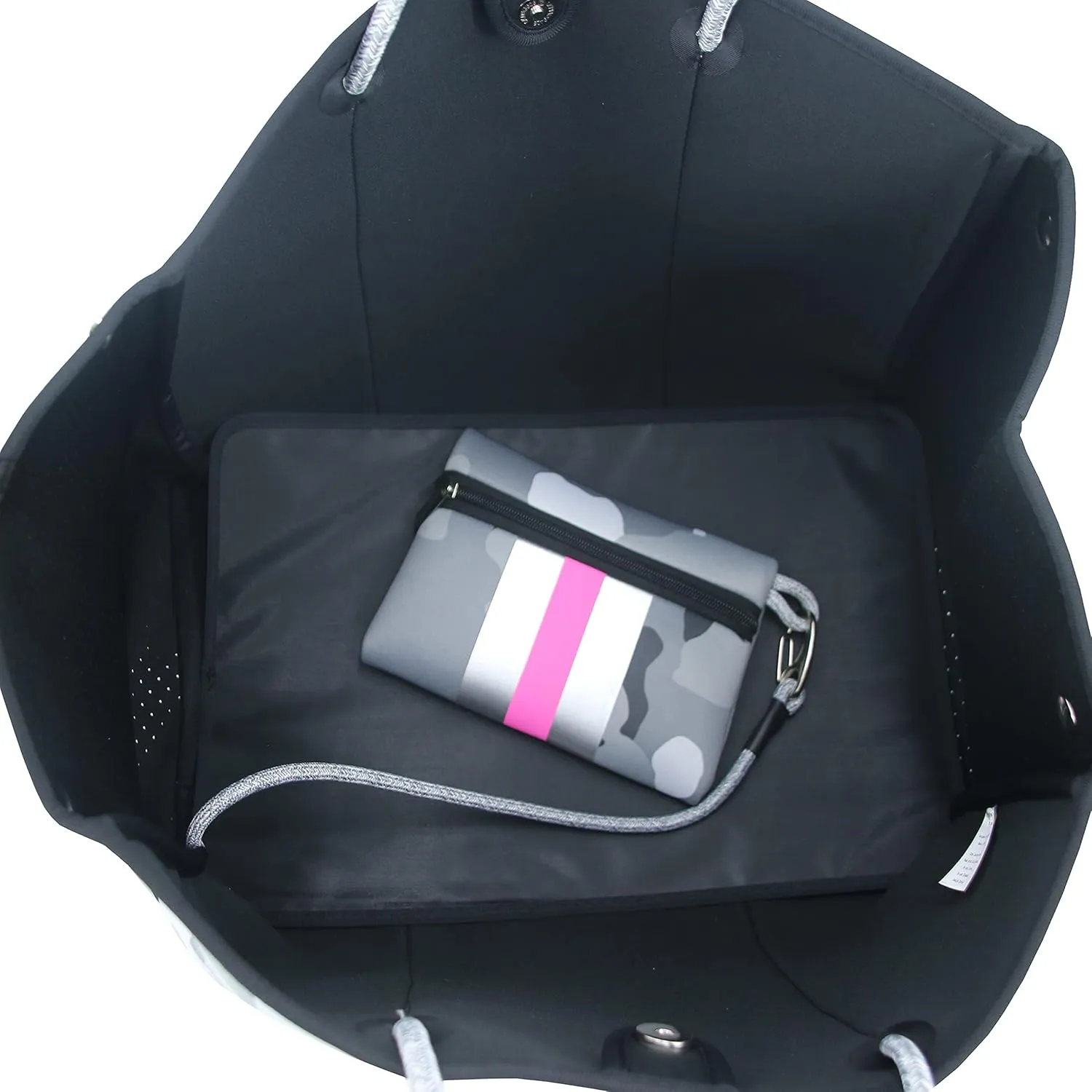 QOGiR Neoprene Multipurpose Beach Bag Tote with Inner Zipper Pocket    