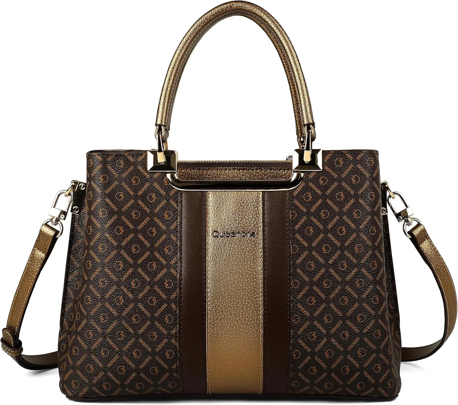 Queenoris Tote Bag for Women, Designer Fashion Purses Top Handle Satchel Large Capacity Classic Shoulder Bags